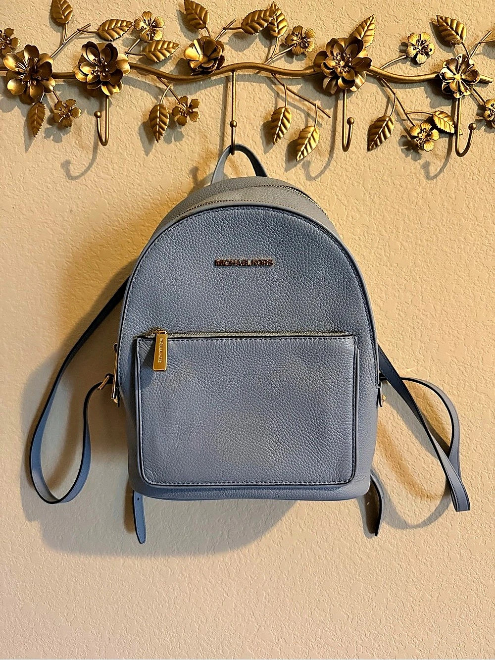Michael Kors Rhea Medium Zip Backpack in Blue